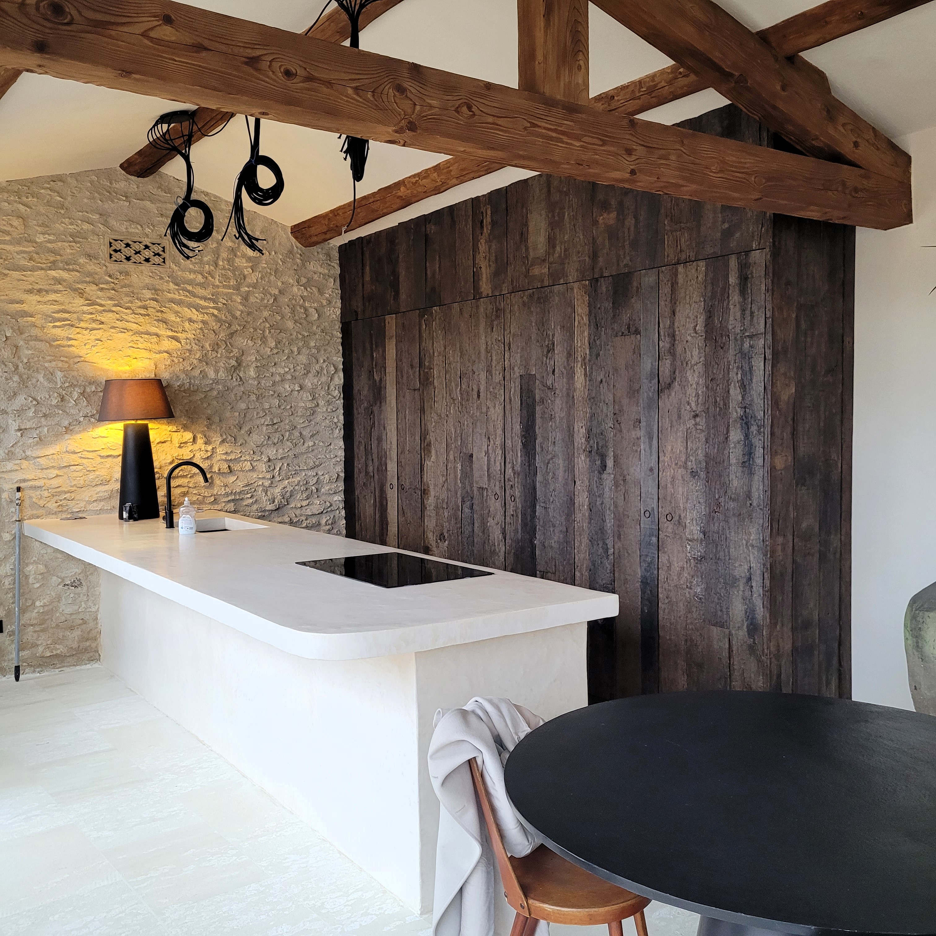 Cuisine en vieux chêne